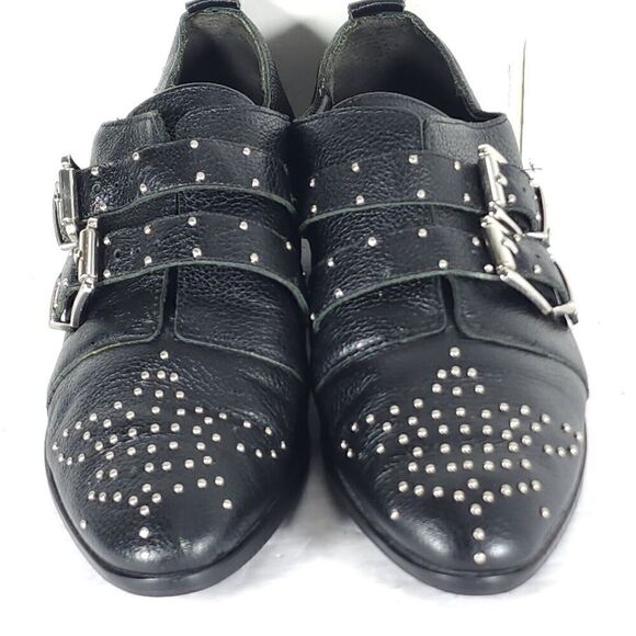 Rebecca Minkoff Women's Astral US9,5M Black Leather Studded Double Strap Bootie - Picture 4 of 15